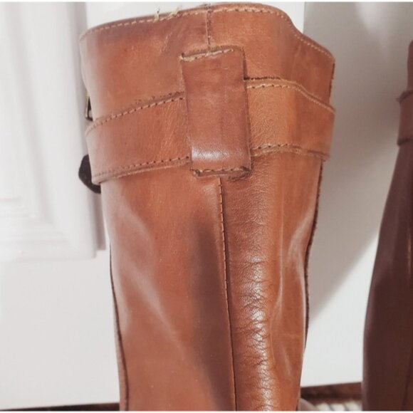 Italian Chestnut Brown Genuine Leather Riding Boot- 37 - Picture 9 of 15